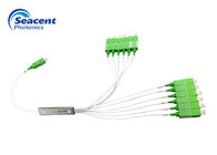 1x12 Mini Fiber Optic PLC Splitter Excellent Channel Uniformity With SC/APC Connector