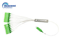 1x12 Mini Fiber Optic PLC Splitter Excellent Channel Uniformity With SC/APC Connector