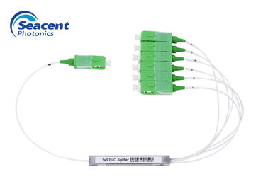 1x6 Mini Plc Splitter , Ftth Fiber Optic Splitter Good Channel Uniformity