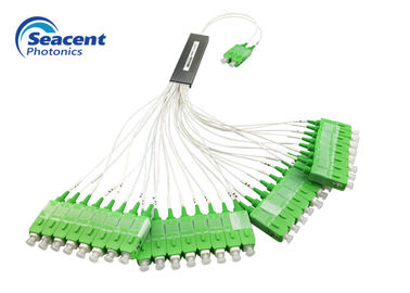 Compact Design Fiber Optic PLC Splitter Steel Tube 2x32 With SC/APC Connector
