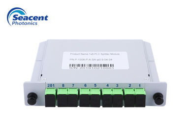 1x8 Fiber Optic PLC Splitter Box Insertion Module 0.9mm With SC APC Connector