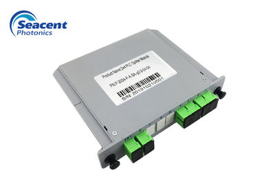 Compact design 7.8dB Cassette PLC Splitter 2x4 For Passive Optical Network