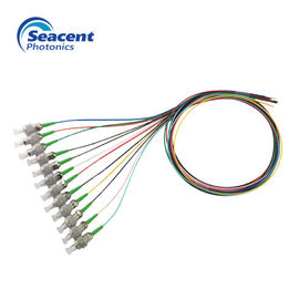 Durable Fiber Optic Pigtail 12 Color Beam With ST/APC Or FC/APC Connector