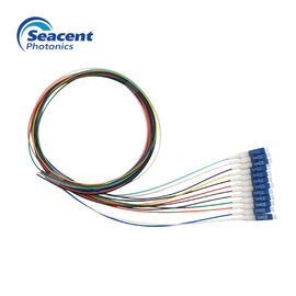 12 Color Beam Fiber Pigtail , Lc Upc Pigtail High Return Loss ROHS Approved