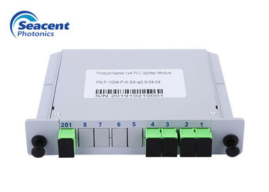 Insert Type 1x4 Cassette PLC Splitter Passive Optical Network High Stability